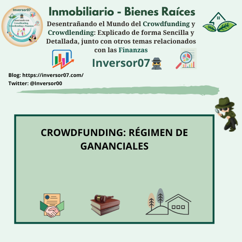 CROWDFUNDING: RÉGIMEN DE GANANCIALES