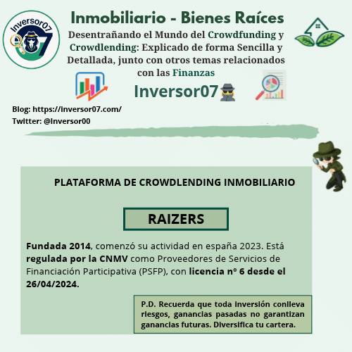 Fundada 2014, comenzó su actividad en españa 2023. Está regulada por la CNMV como Proveedores de Servicios de Financiación Participativa (PSFP), con licencia nº 6 desde el 26/04/2024.